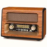 PRUNUS J-199 Retro Radio Bluetooth, AM/FM/SW Nostalgie Radio mit...