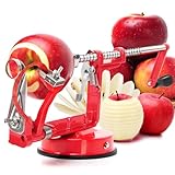 Apfelschäler, 3-in-1-Apfelschäler, Schneider mit leistungsstarkem...