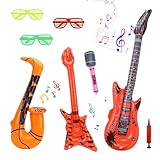TYBYBB 8 Pcs Aufblasbare Gitarre Luftgitarren zum Aufblasen Aufblasbares...