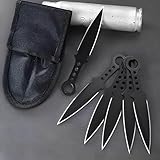 penixon Schwarzer Hai Herren Messer Wurfmesser Set Sechs Stück Werfen...