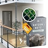 Samtpfote® Katzennetz für Balkon & Fenster - 6 x 3 m - Balkonnetz...