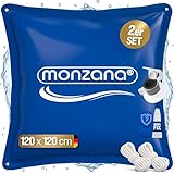 MONZANA® 2X Poolkissen Winter XL Chlorbeständig Seil PVC Verstärktes...