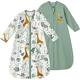 Yoofoss 2er Pack Baby Schlafsack Sommer 100% Baumwolle 0.5 Tog...