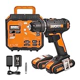 WORX Akku-Bohrschrauber WX100.3, 20V, 30 Nm, 2-Gang-Drehzahl, LED-Licht,...