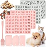 4 Stück Backmatte Hundekekse, Silikon Backmatte für Hundeleckerlies,...