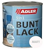 ADLER 5in1 Buntlack für Innen und Außen - 125ml- Wetterfester Lack und...