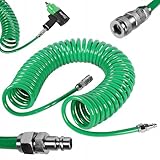 TOPTUL Druckluftschlauch Druckluft Spiralschlauch 10 m Außen 12mm x Innen...