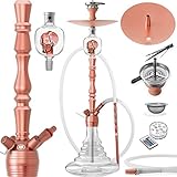 DILAW® Shisha Set Vatos 93cm Aluminium Wasserpfeife Hookah Profi Zubehör...