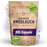 Schwarzer Knoblauch Kapseln hochdosiert 8250 mg Aus 15:1 Extrakt - 365...