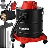 KAMINER Aschesauger 20 L, 1600 W hitzebeständig – Metalltank, HEPA +...
