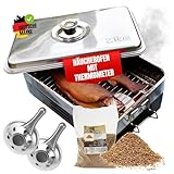 Zite Fishing Räucherofen Edelstahl [mit Thermometer inkl. 300 g...