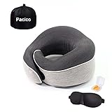 Pacico Reisekissen 100% Reiner Memory Foam Nackenkissen, Schlafkissen für...