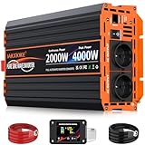 2000W Wechselrichter 12V auf 230V Reiner Sinus Spannungswandler Inverter...