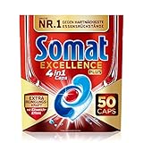 Somat Excellence PLUS 4in1 Caps (50 Caps), Spülmaschinentabs in 100%...