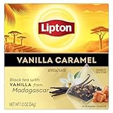 Lipton Schwarzer Tee, Vanille, Karamell, Pyramiden-Teebeutel, aromatisierte...