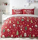 Bedlam Elf & Santa-pflegeleichtes Bettbezug-Set, Polycotton, Mehrfarbig,...