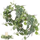 Cabilock 2 Stücke Mini Osterkranz Kerzenringe Eukalyptus Kranz Dekokranz...