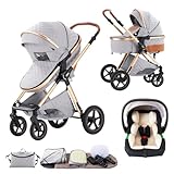 Mobayta Kinderwagen 3 in 1 Komplettset, 0-4 Jahre, bis 22 kg,...