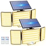 nipify 2 Stück Solarlampen für Außen mit Bewegungsmelder Warmweiss, 238...