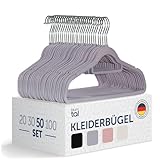 Blumtal Kleiderbügel 50 Stück - Kleiderbügel Samt 360° drehbar und...