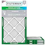Filterbuy 14 x 30 x 1 Luftfilter MERV 8 Staubschutz (3er-Pack), plissierter...