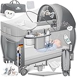 Kidiz® Babybett Reisebett Kinderreisebett klappbar mit Matratze & Räder...