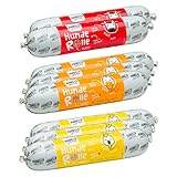 PURBELLO Hunde-Rolle Nassfutter Mix-Paket II - 3 x Huhn, 3 x Ente, 2 x Rind...