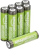 Amazon Basics AAA-NiMH-Akkus mit hoher Kapazität, wiederaufladbar, 850...