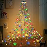 Christbaumbeleuchtung mit Ring, 400 LEDs Lichterkette Weihnachtsbaum mit 16...