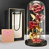 Muttertagsgeschenke für Mama, BoriYa Ewige Rose im Glas-Infinity Rosen...