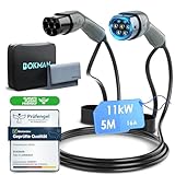 bokman Typ 2 Ladekabel, Modus 3 / 16A / 11 kW / 3-Phasig / 5 Meter, Typ 2...