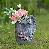 ACAREY Solar Engel Gartenstatuen, Betende LED-Schutzengel-Figur,Grablicht...