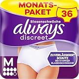 Always Discreet Inkontinenz-Höschen Für Frauen Plus M 36 Stück,...