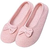 Solshine Damen Baumwolle Geschlossene Hausschuhe Ballerina Slippers T002...