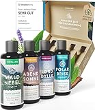 FJORLAND® Saunaaufguss Set [ECHTE BIO-ÖLE] - Saunaöl 4 x 100 ml...