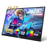Jhcztrk Portable Monitor 18,5 Zoll 120Hz FHD 1080P HDMI USB-C, 100% sRGB,...