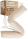 Praknu Zugluftstopper für Fenster bis 120cm - Waschbar - Energiesparend -...