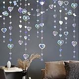 NVGVUP 50 Ft Hängenden Papier Girlande Holographisch Regenbogen, 5...