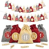Adventi Adventskalender zum Befüllen [24 Stück] Weihnachtskalender 2025...