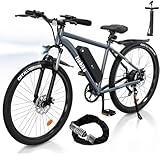 E Bike für Herren Damen, 26 Zoll E-Mountainbike Abnehmbarer 10.4Ah...