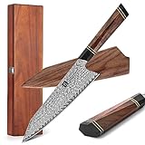 XINZUO Damaststahl 21.5cm Kochmesser, handgeschmiedetes Kiritsuke...