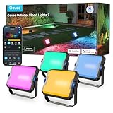 Govee Outdoor LED Strahler 48W, RGB Strahler Außen mit Kalt/Warmweißes...