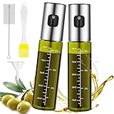 MRUN BONE Ölsprüher für Speiseöl, 2 Stück UV-Schutz Sprühflasche Öl,...