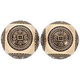 VALICLUD 2 Stück Baoding Bälle aus Massivem Messing mit Sechsseitigen...