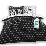 BaSaTex Winter Flausch Partner Fleece Bettwäsche Set | 4 Teilige Garnitur...