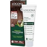 LOGONA Naturkosmetik Pflanzen-Haarfarbe Creme 230 Maronenbraun, Braune...