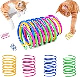 Grantop 32 Stück Katze Spielzeug, Buntes kreatives Kunststoff Spiralfedern...
