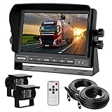 Dual-Rückfahrkamera-Set mit 7' TFT LCD Kfz-Monitor & Zwei 170°...