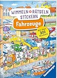 Ravensburger Wimmeln, Rätseln, Stickern: Fahrzeuge - Stickerbuch ab 4...