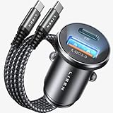 LISEN Zigarettenanzünder USB C Auto Ladegerät 48W PD&QC3.0 KFZ...